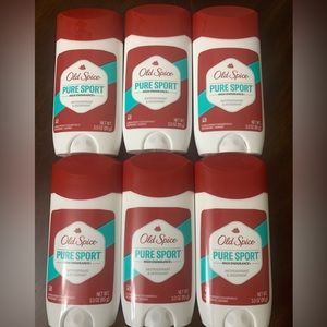 6 Pcs Old Spice Pure Sport Antiperspirant & Deodorant 3 oz each - New